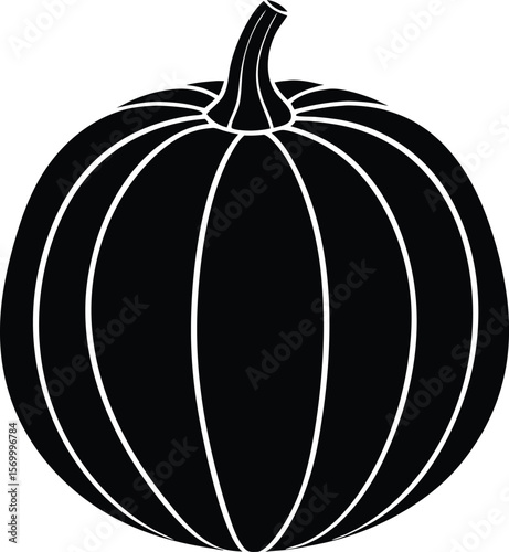 Autumn's Embrace: An iconic depiction of a plump pumpkin, celebrating the harvest season and the warm, inviting ambiance of autumn.