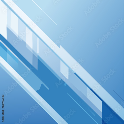 Abstract Blue Geometric Background Modern Low Poly Design for Business