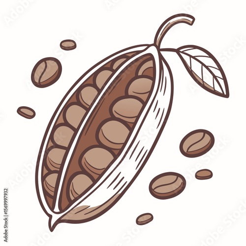 Cooked Bean  Vector AI Line Art Food Symbol for Healthy Cooking & Nutrition Design