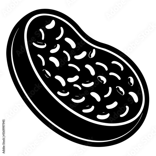 Cooked Bean  Vector AI Line Art Food Symbol for Healthy Cooking & Nutrition Design