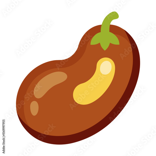 Cooked Bean  Vector AI Line Art Food Symbol for Healthy Cooking & Nutrition Design