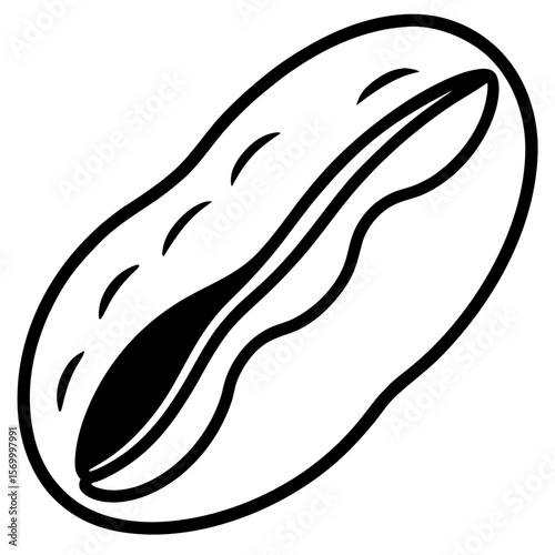 Pinto Bean  Vector AI Line Art Food Symbol for Healthy Cooking & Nutrition Design 