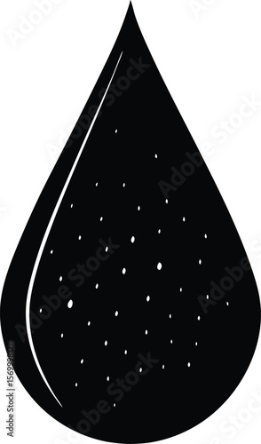 Droplet of Wonder: Captivating minimalist graphic of a single droplet, embodying purity, essence, and potential.