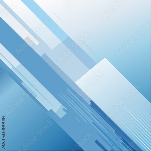 Abstract Blue Geometric Background Modern Low Poly Design for Business