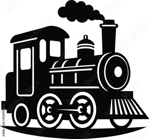 Vintage Steam Engine Locomotive Transporting Goods Through Scenic Countryside