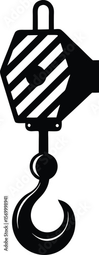 Industrial Crane Hook Lifting Equipment Icon