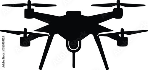 Silhouette of a multirotor aerial vehicle drone new 2025 trendy