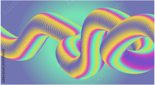 3D Blend Flowing Background Multicolor Gradient Abstract Smooth Design Vector Illustration
