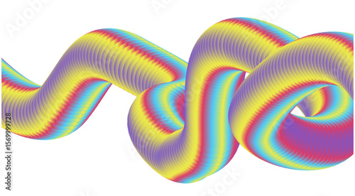 3D Blend Flowing Multicolor Background Abstract Smooth Design Vector Illustration
