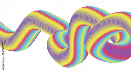3D Blend Flowing Multicolor Background Abstract Smooth Design Vector Illustration
