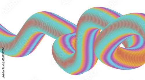 3D Blend Flowing Cyan Multicolor Gradient Background Abstract Smooth Design Vector Illustration