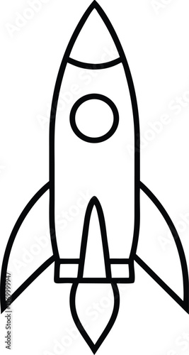 Rocket's Ascent: A minimalist illustration of a sleek rocket taking flight, symbolizing innovation, exploration, and limitless possibilities.