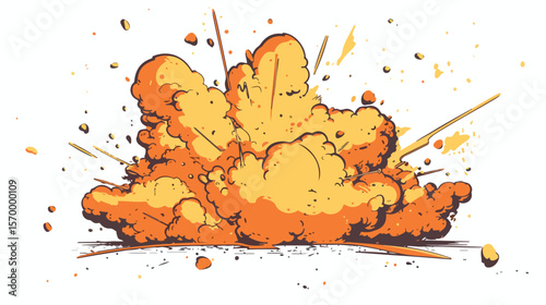 Magical Burst: Hand-Drawn Game Explosion Vector Graphic, Perfect for vibrant game designs, adding a 