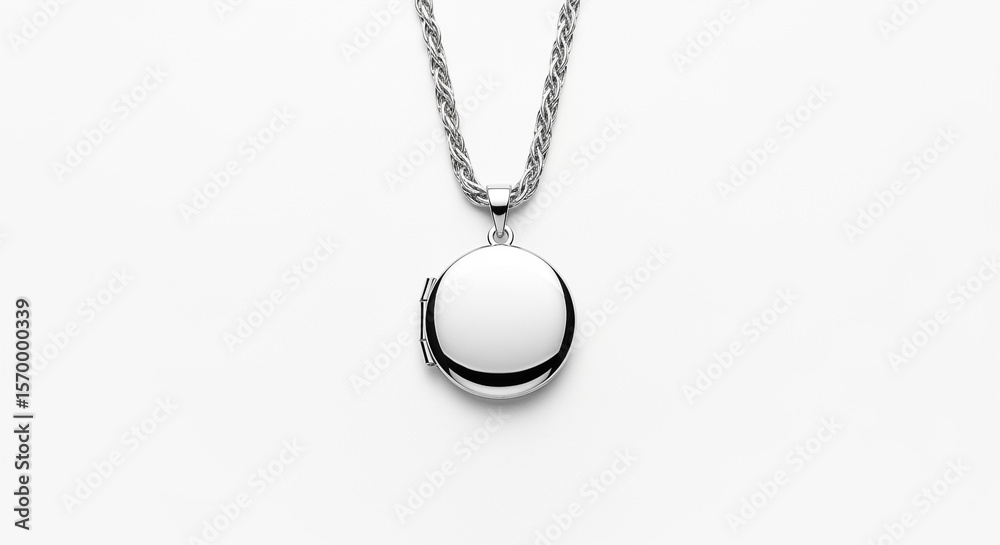 silver pendant with diamonds isolated silver pendant with diamonds isolated