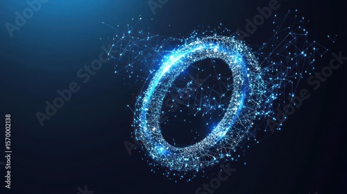 Abstract Digital Ring: Futuristic Network Connection