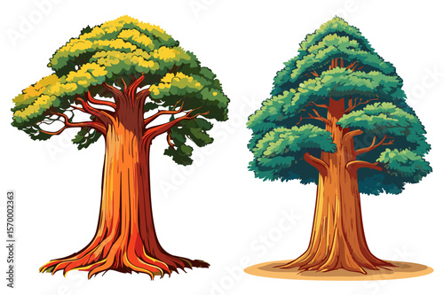 Sequoiadendron giganteum tree, giant sequoia, giant redwood, Sierra redwood or Wellingtonia,