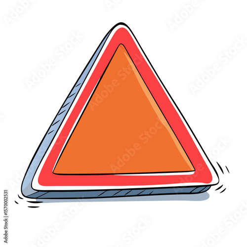 Warning Triangle Symbolizing Civil Unrest for Safety Blogs, Emergency Awareness Websites, Community Guidelines, and Public Safety Content  