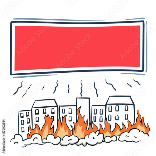 Urban Riots with Flames and Smoke for News Outlets, Social Media Campaigns, Awareness Initiatives, and Crisis Communication  