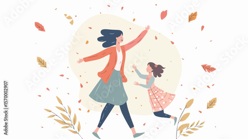 Joyful Mother and Daughter: A heartwarming moment of playful connection and unconditional love. fun 