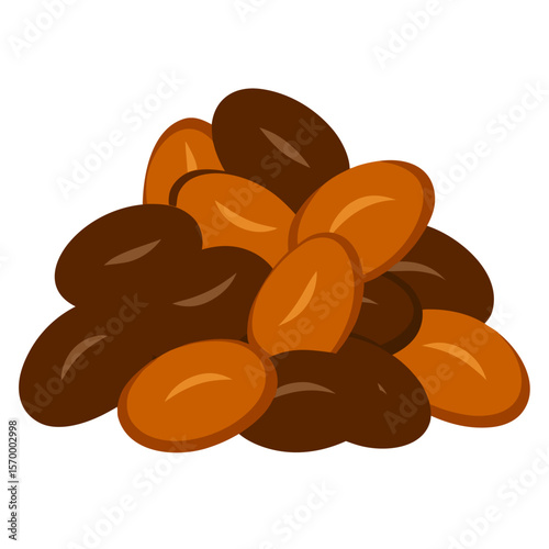 Bean Pile  Vector AI Line Art Food Symbol for Healthy Cooking & Nutrition Design
