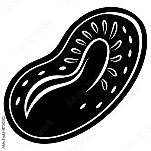 Kidney Bean  Vector AI Line Art Food Symbol for Healthy Cooking & Nutrition Design