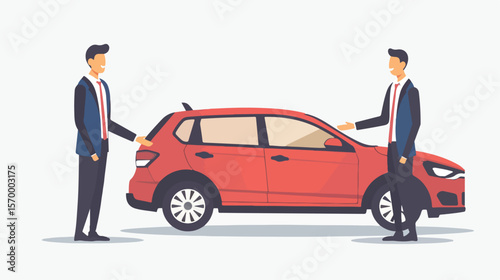 Happy Man Signing Car Dealership Contract, New Car Purchase, Successful Deal, Auto Sales, Business  