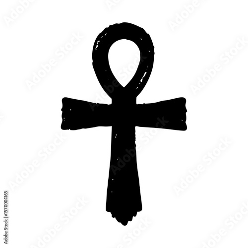 Egyptian ankh symbol ancient egypt hieroglyphics sign of life silhouette