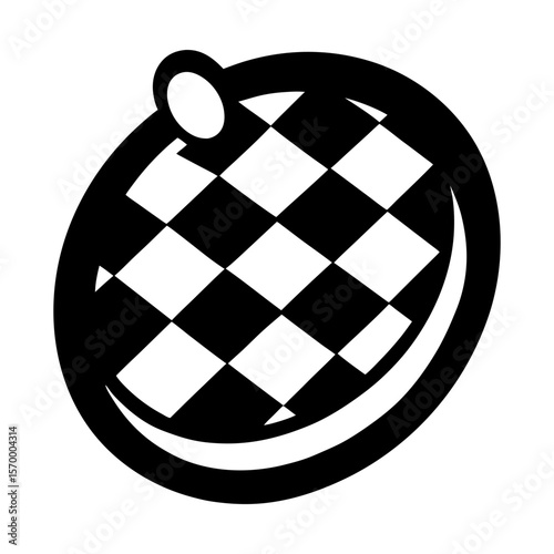 Checkerboard pattern pot holder kitchen cooking protection silhouette