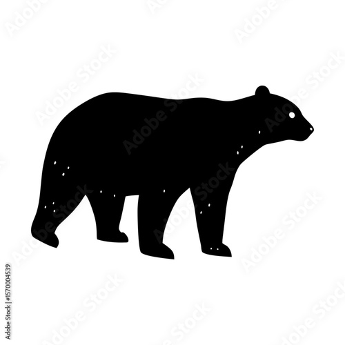 Standing wildlife creature mammal animal bear silhouette art