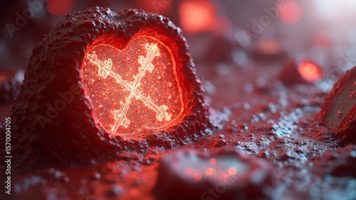 Heart shaped micro flame scene