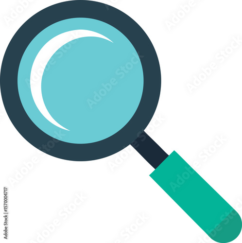 Magnifying Glass: This image showcases a classic magnifying glass, with a focus on its functionality and design, perfect for illustrating concepts of investigation and exploration.