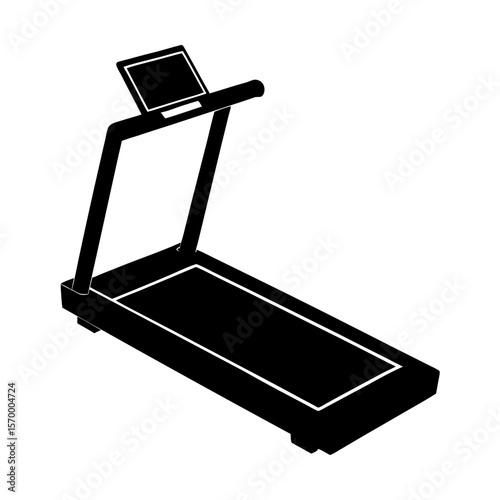 Treadmill fitness equipment exercise machine running cardio gym silhouette