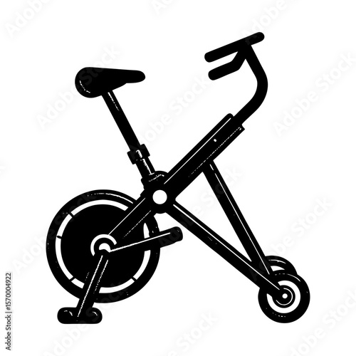 Indoor cycle fitness exercise bike cardio workout equipment silhouette