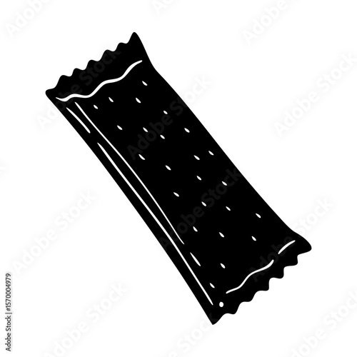 Candy bar wrapper snack sweets package treat food sweet sugar silhouette