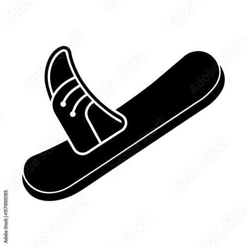 Snowboard winter sport snowboarding snow recreation equipment silhouette