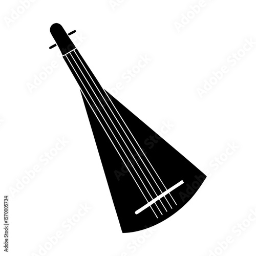 Stringed instrument vector art musical instrument illustration silhouette