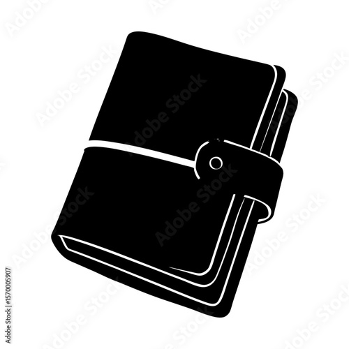 Leather agenda organizer planner personal notebook stationery silhouette