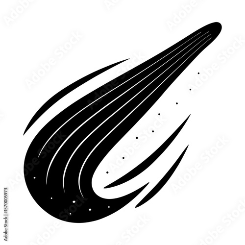 Comet graphic vector space asteroid illustration design art silhouette