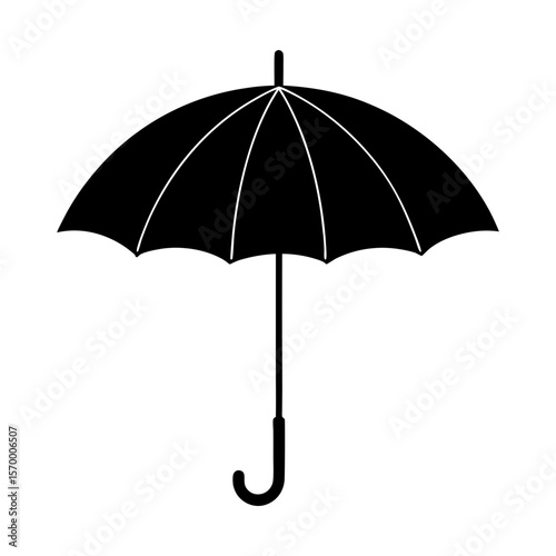 Weather protection umbrella rain accessory parasol icon vector silhouette