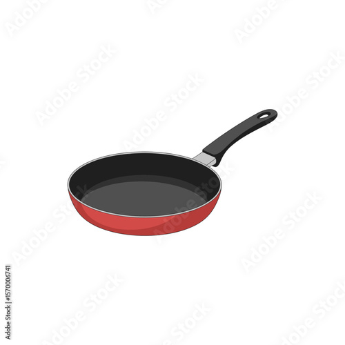 Skillet Icon: A vibrant and inviting skillet icon, with a classic design and simple, clean lines, perfect for culinary or cooking-related projects. 