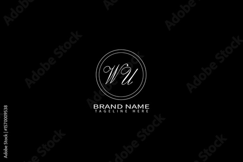 Elegant WU Logo Design Minimal Monogram Branding for Luxury Identity