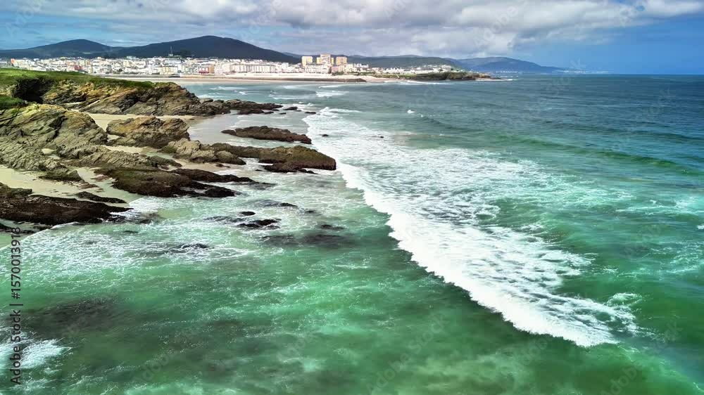 custom made wallpaper toronto digitalA stunning aerial view showcases a vibrant coastline where clear waters meet a truly scenic landscape