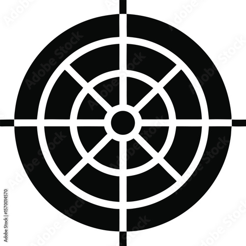 Precision Target: A striking, high-contrast image of a target, designed with concentric circles and intersecting lines, symbolizing focus and accuracy.