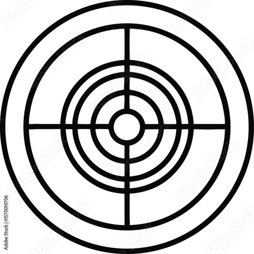 Targeting Focus: A graphic illustration featuring a simple, yet striking bullseye, highlighting precision and the art of achieving a goal.