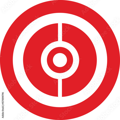 Targeted Red Circle: A simple yet impactful image featuring a red concentric circle, a visual metaphor for focus and precision.