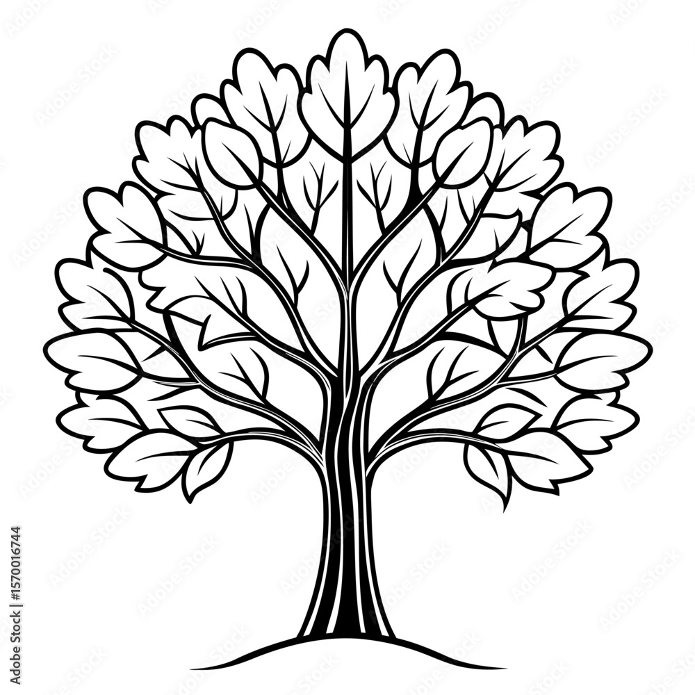 Obraz premium vector tree silhouette