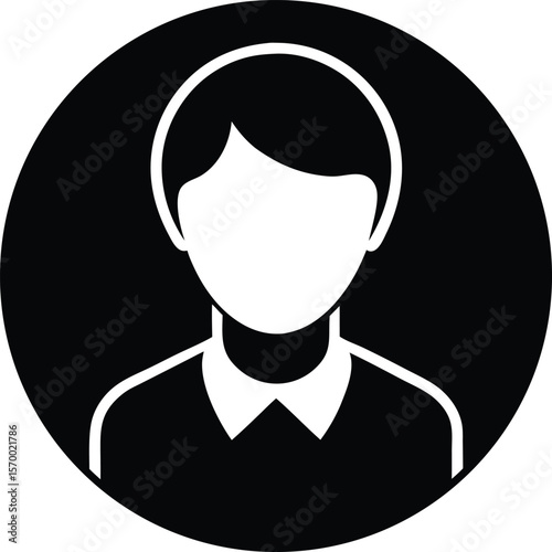 Unveiling the Enigma: A minimalist, circular illustration of a person's silhouette, inviting introspection and a sense of mystery.