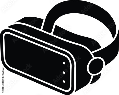 VR Goggles: A sleek, modern virtual reality headset, perfect for any tech-related concept. This illustration encapsulates the essence of immersive experiences and the future of digital entertainment.