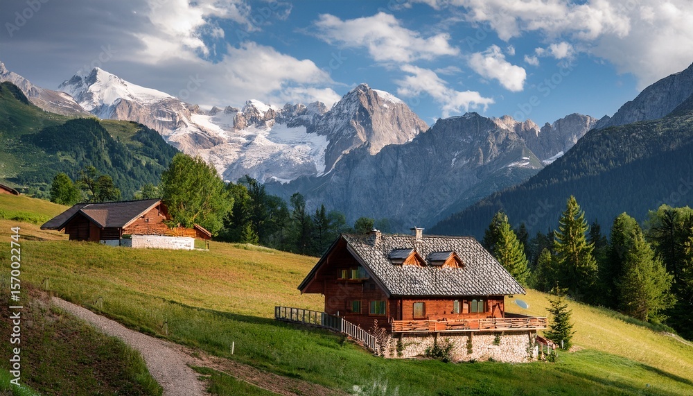 Obraz premium house in the mountains