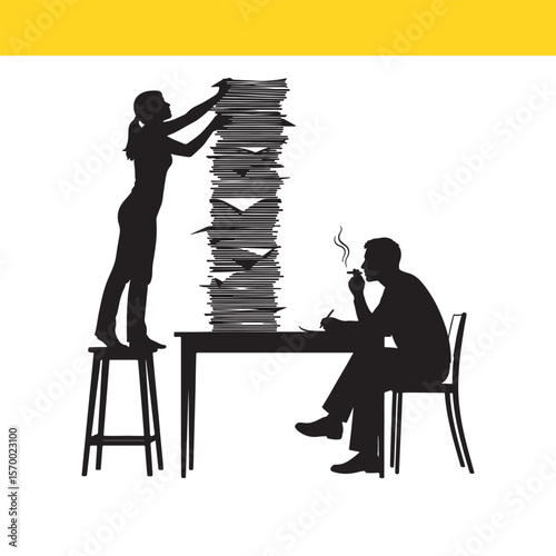 Overwhelmed  The High Stack of Paperwork and the Burden of Office Work